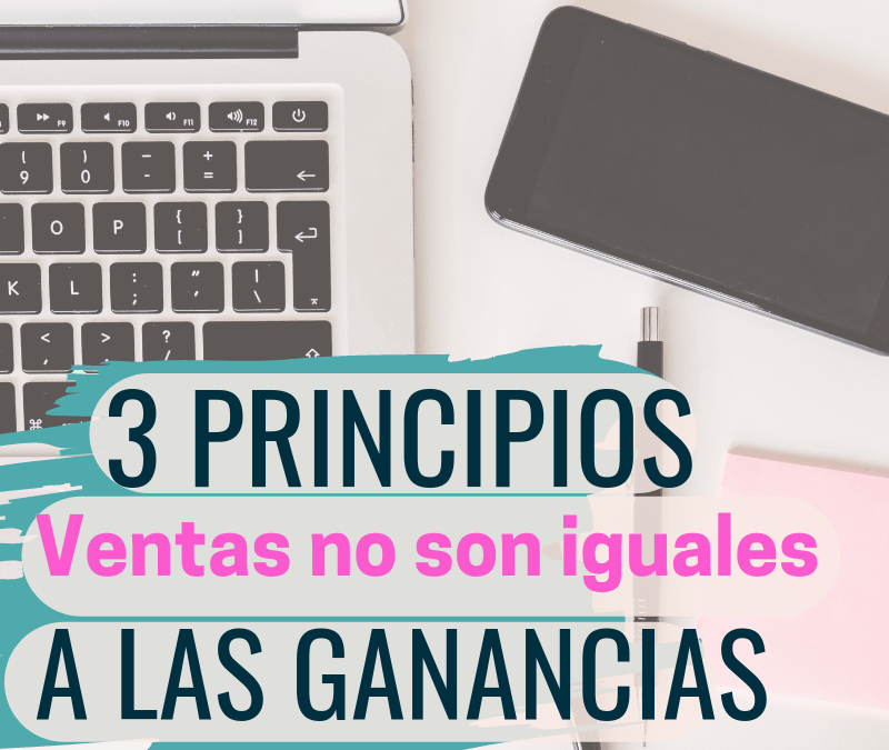 3 Principios imprescindibles para aprender que las ventas no son iguales a las ganancias